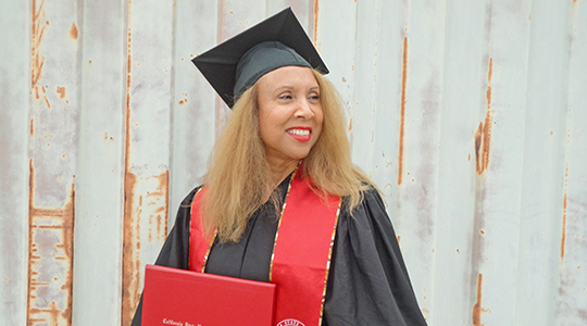 Iantha Hutchinson in Cap and Gown