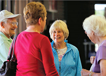 People Smiling and Talking