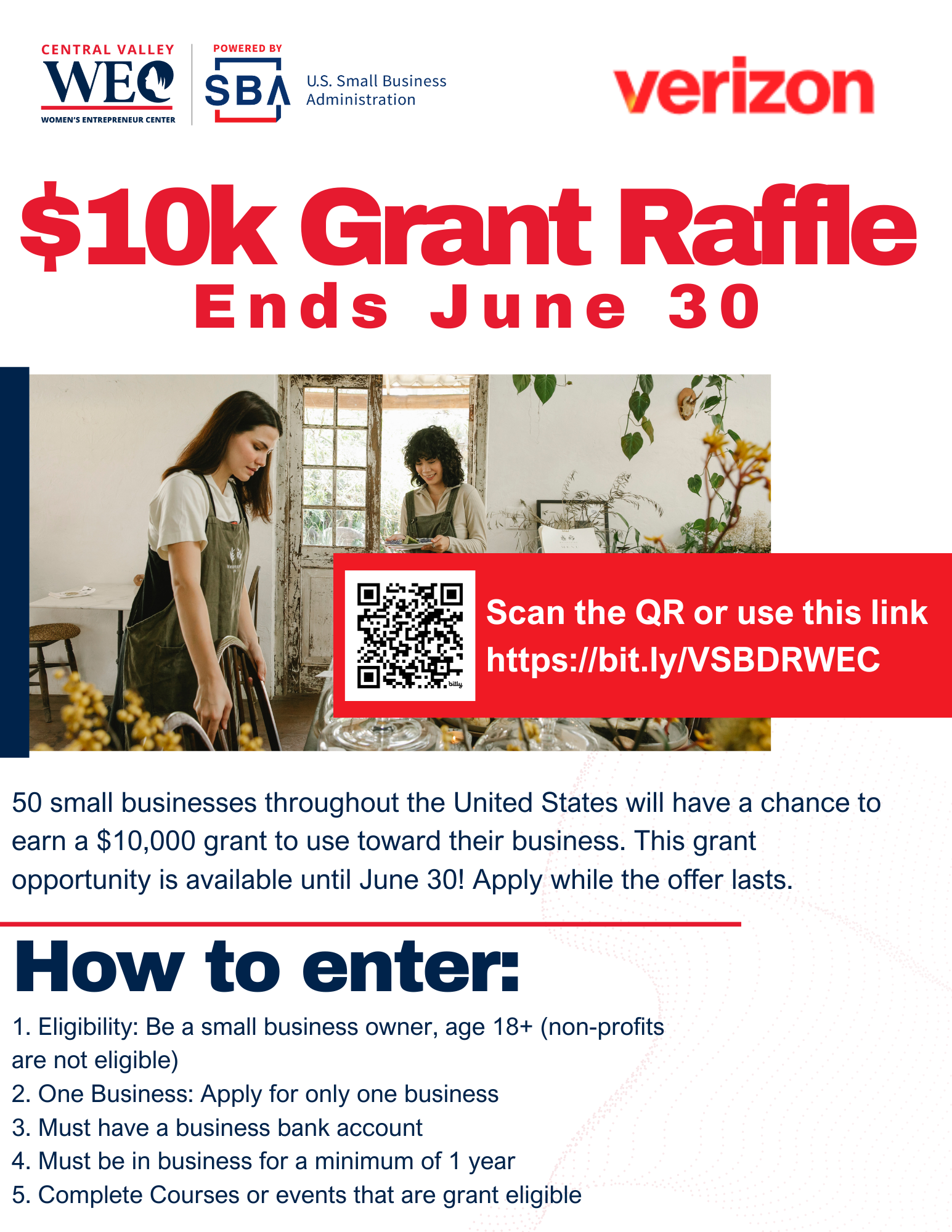 Verizon Flyer with the following information 